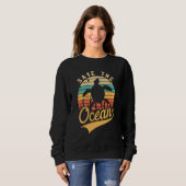 Walvisbescherming  Red De Oceaan Retro Trui (Voorkant volledig)