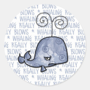 walvisbont ronde sticker