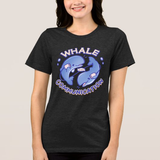 Walviscommunicatie Tri-Blend Shirt (Voorkant)