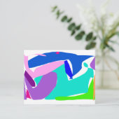 Walvishaai Dolphin Orca Rain Ocean Briefkaart (Staand voorkant)