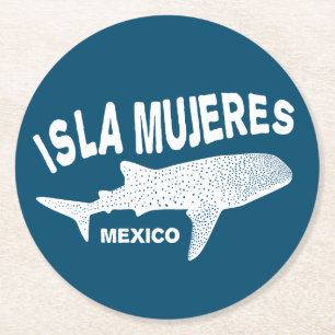 Walvishaai duiken Isla Mujeres Ronde Kartonnen Onderzetter