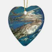 Walvishaai en reuzenvis keramisch ornament (Links)