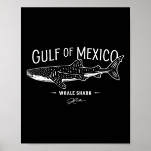 walvishaai uit de golf van mexico poster