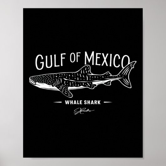 walvishaai uit de golf van mexico poster (Voorkant)