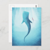Walvishaai Vintage Poster - Art Briefkaart (Voorkant / Achterkant)
