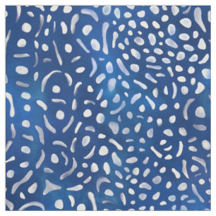 Walvishaaienhuid - oceaan dierenprint - blauw stof