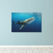 Walvishaardzwemmen Canvas Afdruk (Insitu (Houten vloer))