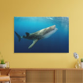 Walvishaardzwemmen Canvas Afdruk (Insitu (Woonkamer))