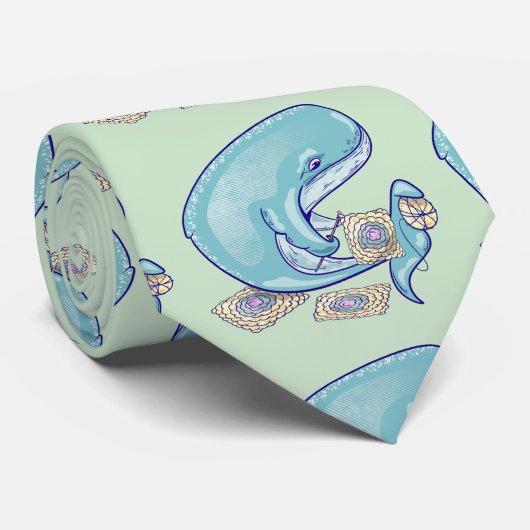 Walvishaken Stropdas (Opgerold)