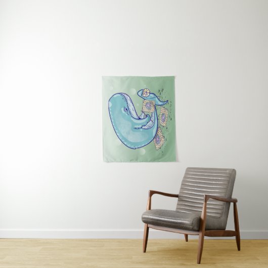 Walvishaken Wandkleed (In situ)