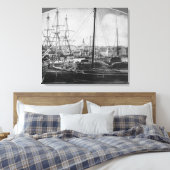 Walvishaven, New Bedford Canvas Afdruk (Insitu (Slaapkamer))