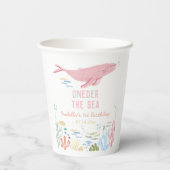 Walvisjager De Kinder 1e Verjaardag Papieren Bekers (Achterkant)