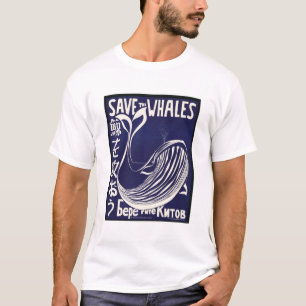 Walviskunst Onbewerkte  foto's Oude esthetiek T-shirt