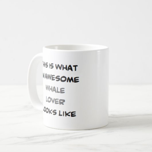 walvisliefhebber, geweldige koffiemok (Voorkant links)