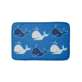 Walvismatten voor kinderen blauw badmat (Voorkant)