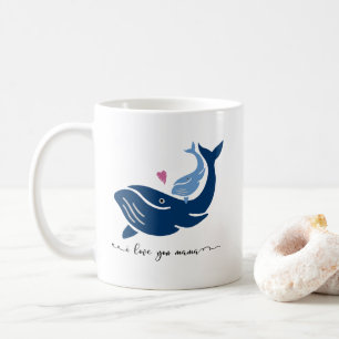 WalvisMok, ik hou van je mama, Cute Animal Coffee Koffiemok