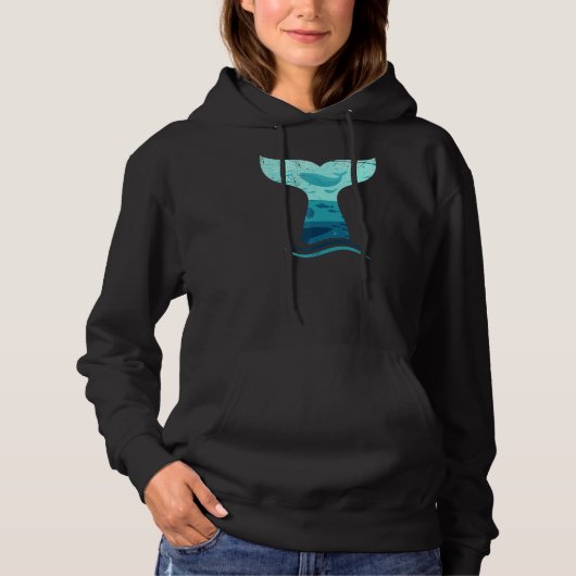 Walvisolie in Waves Orca Killer Whale Ocean Design Hoodie (Voorkant)