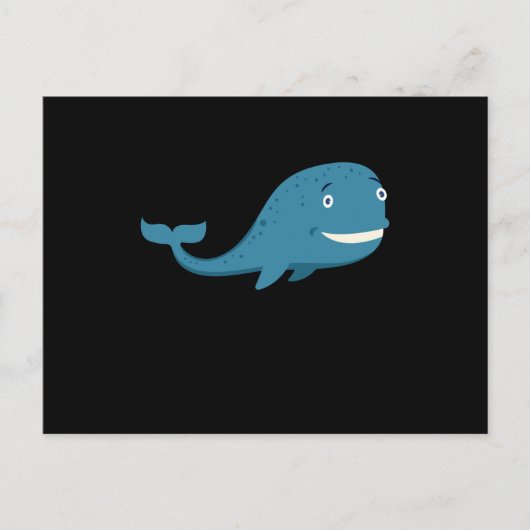 Walvisontwerp grappige walvis vis zee schattig oce briefkaart (Voorkant)