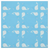 Walvisprint Stof Blauw (Swatch)