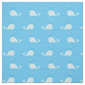 Walvisprintstof Blauw Stof (Swatch)