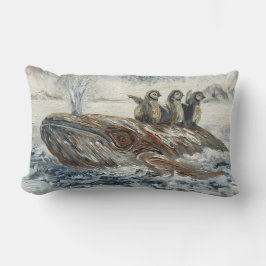Walvisruiters Whizzy Walvis en Pinguïn Oceaan Kussen