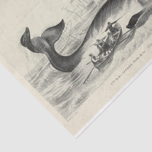 walvisschip Ephemera Decoupage Nautical Tissuepapier (Detail)