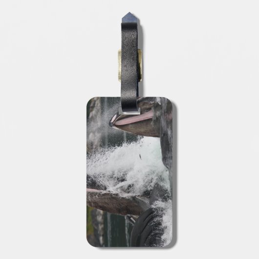 walvissen bagagelabel (Achterkant verticaal)