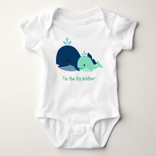 Walvissen Big Brother Little Brother Romper (Voorkant)