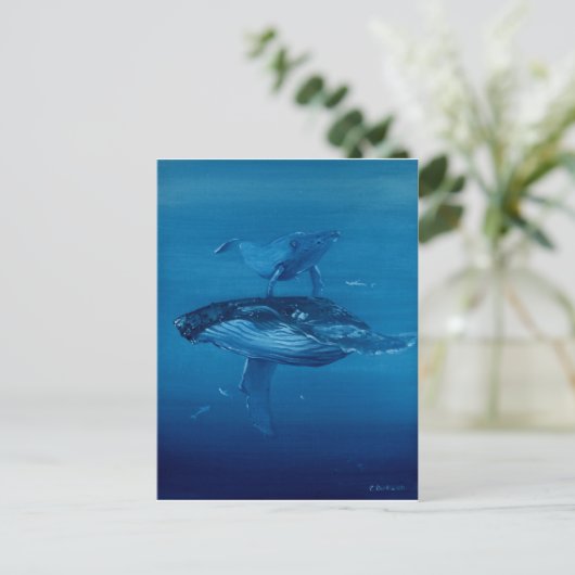 Walvissen Briefkaart (Staand voorkant)