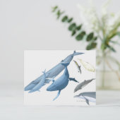 walvissen briefkaart (Staand voorkant)