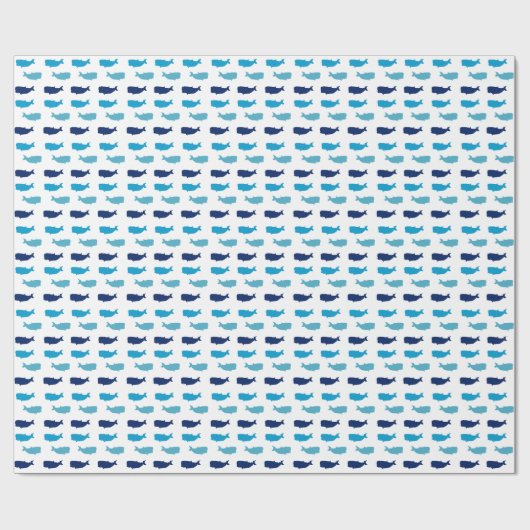 walvissen cadeaupapier (Vlak)