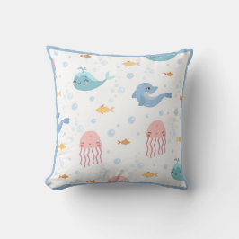Walvissen Dolphins Jellyfish Pink Ocean Zee Fish B Kussen