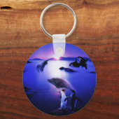 Walvissen dolphins pinguins oceaanzonsondergang sleutelhanger (Voorkant)