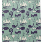 walvissen douchegordijn (Voorkant)