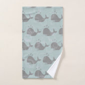 walvissen en bubbels bad handdoek (Handdoek)