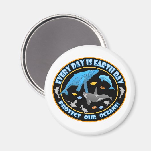 walvissen en dolfijnen magneet (Voorkant / Achterkant)