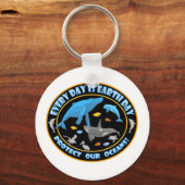 walvissen en dolfijnen sleutelhanger (Voorkant)