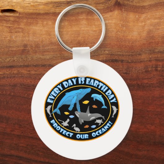 walvissen en dolfijnen sleutelhanger (Voorkant)