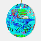 walvissen en dolfijnen voor sierdoeleinden keramisch ornament (Links)