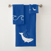 walvissen en golven bad handdoek (Insitu)