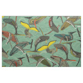 walvissen en golven jade stof (Fat Quarter)