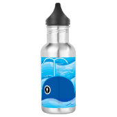 Walvissen en golven Ocean Blue Waterfles (Links)