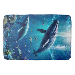 Walvissen en koraal badmat