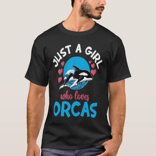 Walvissen gewoon een meisje dat van Orcas Orca Oce T-shirt (Voorkant)