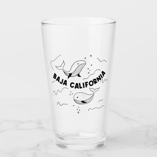 Walvissen in Baja California Glas (Voorkant)