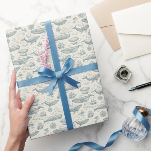 Walvissen in de Wolken | Hemelreis Cadeaupapier (Geschenken)
