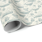 Walvissen in de Wolken | Hemelreis Cadeaupapier (Rol Hoek)
