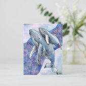 Walvissen in Star River Briefkaart (Staand voorkant)