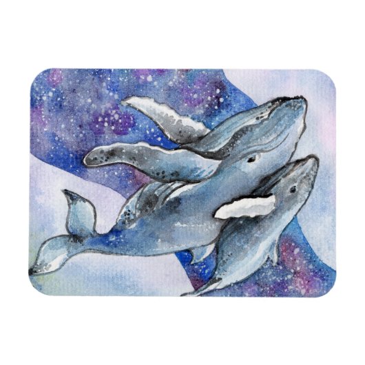 Walvissen in Star River Magneet (Horizontaal)