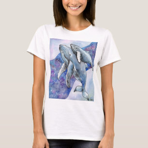 Walvissen in Star River T-shirt